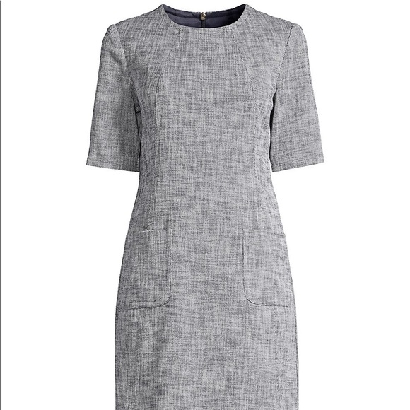 ❤️❤️Trina Turk Paradiso Crosshatch Short-Sleeve Sheath Dress size 10❤️❤️ - Picture 10 of 12